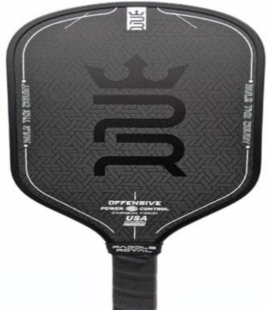 Paddle Royal PHANTOM Fourth Generation Core Offensive Pickleball Paddle, Carbon Fiber Teflon T700, Honeycomb Inner Core, USA Made, TPU Edge Protection